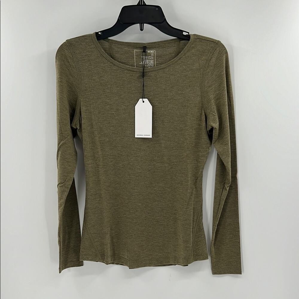 Universal Standard Women's Long Sleeve Easy Active Tee - Heather Olive - 4XS NWT